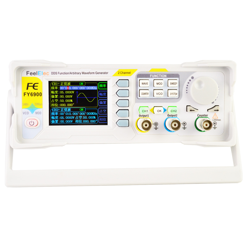 FY6900 Dual Channel DDS Functi - đánh giá và giá Dual Channel Arbitrary Waveform Function Generator 60Mhz