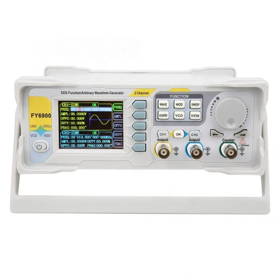 FY6900 Dual Channel DDS Functi - đánh giá và giá Dual Channel Arbitrary Waveform Function Generator 60Mhz